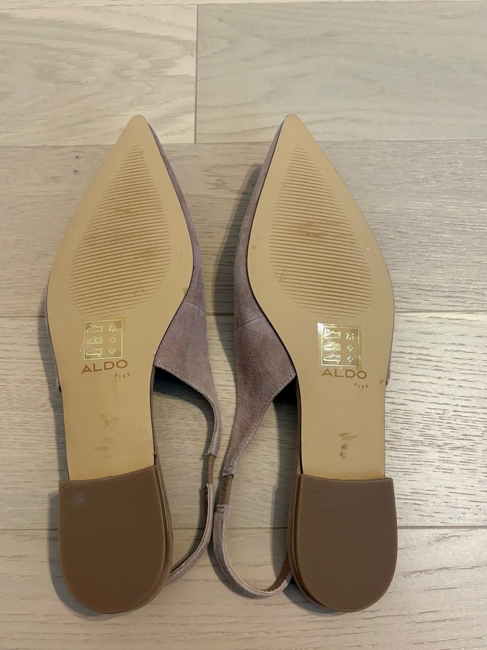 NWOT - Aldo Women's Blush Pink Slingback Pointed Toe Flats Size 8.5 - Picture 4 of 4